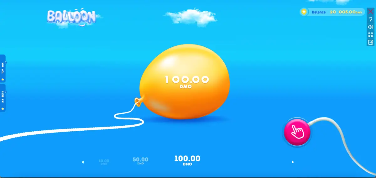 Ronda de Balloon en curso: el globo crece y el multiplicador sube